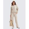 imageCRZ YOGA Womens SoftAura Crewneck Sweatshirt Long Sleeve Workout Casual Pullover Basic Fall TopsMojave Tan