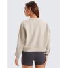 imageCRZ YOGA Womens SoftAura Crewneck Sweatshirt Long Sleeve Workout Casual Pullover Basic Fall TopsMojave Tan