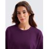 imageCRZ YOGA Womens SoftAura Crewneck Sweatshirt Long Sleeve Workout Casual Pullover Basic Fall TopsPlum Magenta