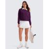 imageCRZ YOGA Womens SoftAura Crewneck Sweatshirt Long Sleeve Workout Casual Pullover Basic Fall TopsPlum Magenta