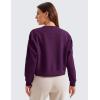 imageCRZ YOGA Womens SoftAura Crewneck Sweatshirt Long Sleeve Workout Casual Pullover Basic Fall TopsPlum Magenta