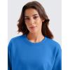 imageCRZ YOGA Womens SoftAura Crewneck Sweatshirt Long Sleeve Workout Casual Pullover Basic Fall TopsSparkle Blue