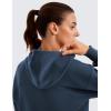 imageCRZ YOGA Womens SoftAura Cropped Hoodie Long Sleeve Hooded Sweatshirt Basic Workout Casual PulloverInk Blue