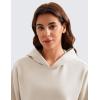 imageCRZ YOGA Womens SoftAura Cropped Hoodie Long Sleeve Hooded Sweatshirt Basic Workout Casual PulloverMojave Tan
