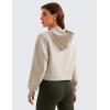imageCRZ YOGA Womens SoftAura Cropped Hoodie Long Sleeve Hooded Sweatshirt Basic Workout Casual PulloverMojave Tan