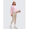 imageCRZ YOGA Womens SoftAura Cropped Hoodie Long Sleeve Hooded Sweatshirt Basic Workout Casual PulloverStrawberry Pink
