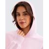 imageCRZ YOGA Womens SoftAura Cropped Hoodie Long Sleeve Hooded Sweatshirt Basic Workout Casual PulloverStrawberry Pink