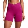 imageCRZ YOGA Womens Butterluxe Crossover Biker Shorts 5 Inches  Criss Cross High Waisted Workout Yoga Buttery SoftMagenta Purple
