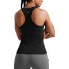 imageCRZ YOGA Womens Seamless Racerback Tank Scoop Neck Breathable Running Workout Tops Athletic Gym Sleeveless ShirtsBlack