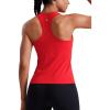 imageCRZ YOGA Womens Seamless Racerback Tank Scoop Neck Breathable Running Workout Tops Athletic Gym Sleeveless ShirtsDeep Red