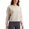 imageCRZ YOGA Womens SoftAura Crewneck Sweatshirt Long Sleeve Workout Casual Pullover Basic Fall TopsMojave Tan
