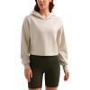 imageCRZ YOGA Womens SoftAura Cropped Hoodie Long Sleeve Hooded Sweatshirt Basic Workout Casual PulloverMojave Tan