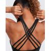 imageCRZ YOGA Strappy Longline Sports Bras for Women  Wirefree Padded Criss Cross Yoga Cropped Tank TopsBlack Tie Dye Flowers