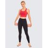 imageCRZ YOGA Strappy Longline Sports Bras for Women  Wirefree Padded Criss Cross Yoga Cropped Tank TopsCrimson