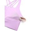 imageCRZ YOGA Strappy Longline Sports Bras for Women  Wirefree Padded Criss Cross Yoga Cropped Tank TopsLilac