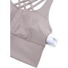 imageCRZ YOGA Strappy Longline Sports Bras for Women  Wirefree Padded Criss Cross Yoga Cropped Tank TopsLunar Rock
