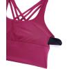 imageCRZ YOGA Strappy Longline Sports Bras for Women  Wirefree Padded Criss Cross Yoga Cropped Tank TopsMagenta Purple