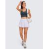imageCRZ YOGA Strappy Longline Sports Bras for Women  Wirefree Padded Criss Cross Yoga Cropped Tank TopsMelanite