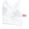 imageCRZ YOGA Strappy Longline Sports Bras for Women  Wirefree Padded Criss Cross Yoga Cropped Tank TopsWhite