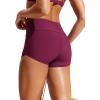 imageCRZ YOGA Womens 3 Swim Board Shorts High Waisted Quick Dry Bathing Suit Bottoms Dolphin Trunks with LinerFuchsia