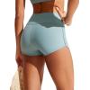 imageCRZ YOGA Womens 3 Swim Board Shorts High Waisted Quick Dry Bathing Suit Bottoms Dolphin Trunks with LinerLight Grayish Blue