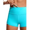 imageCRZ YOGA Womens 3 Swim Board Shorts High Waisted Quick Dry Bathing Suit Bottoms Dolphin Trunks with LinerTurquoise