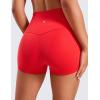 imageCRZ YOGA Womens Butterluxe Biker Shorts 25 Inches  High Waisted Yoga Workout Running Volleyball Spandex BootyDeep Red