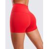 imageCRZ YOGA Womens Butterluxe Biker Shorts 25 Inches  High Waisted Yoga Workout Running Volleyball Spandex BootyDeep Red
