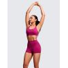 imageCRZ YOGA Womens Butterluxe Biker Shorts 25 Inches  High Waisted Yoga Workout Running Volleyball Spandex BootyMagenta Purple