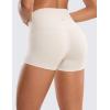 imageCRZ YOGA Womens Butterluxe Biker Shorts 25 Inches  High Waisted Yoga Workout Running Volleyball Spandex BootyMilky White