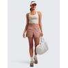 imageCRZ YOGA Womens Butterluxe Halter Longline Sports Bra  Padded Workout Yoga Crop Tops Tanks with Built in PadsMojave Tan