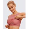 imageCRZ YOGA Womens U Back Sports Bras Padded High Neck Crop Workout Tank TopsBriar Rose