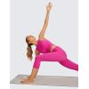 imageCRZ YOGA Womens U Back Sports Bras Padded High Neck Crop Workout Tank TopsHibiscus Purple