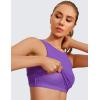 imageCRZ YOGA Womens U Back Sports Bras Padded High Neck Crop Workout Tank TopsRoyal Lilac