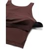 imageCRZ YOGA Womens U Back Sports Bras Padded High Neck Crop Workout Tank TopsTaupe