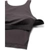 imageCRZ YOGA Womens U Back Sports Bras Padded High Neck Crop Workout Tank TopsTornado Grey