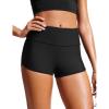 imageCRZ YOGA Womens 3 Swim Board Shorts High Waisted Quick Dry Bathing Suit Bottoms Dolphin Trunks with LinerBlack