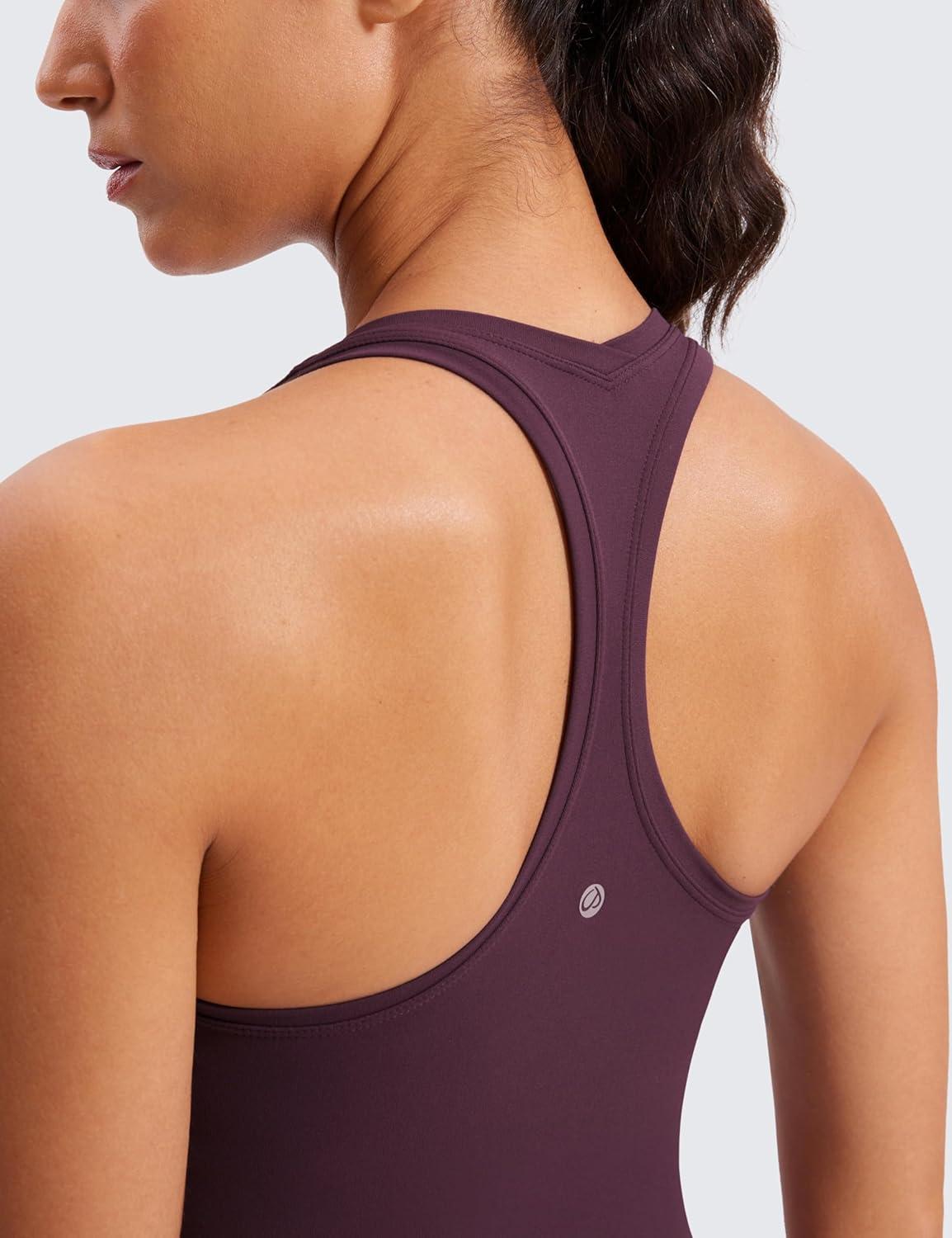 imageCRZ YOGA Butterluxe Racerback Workout Tank Tops for Women Sleeveless Camisole Gym Athletic Yoga ShirtsDeep Purple