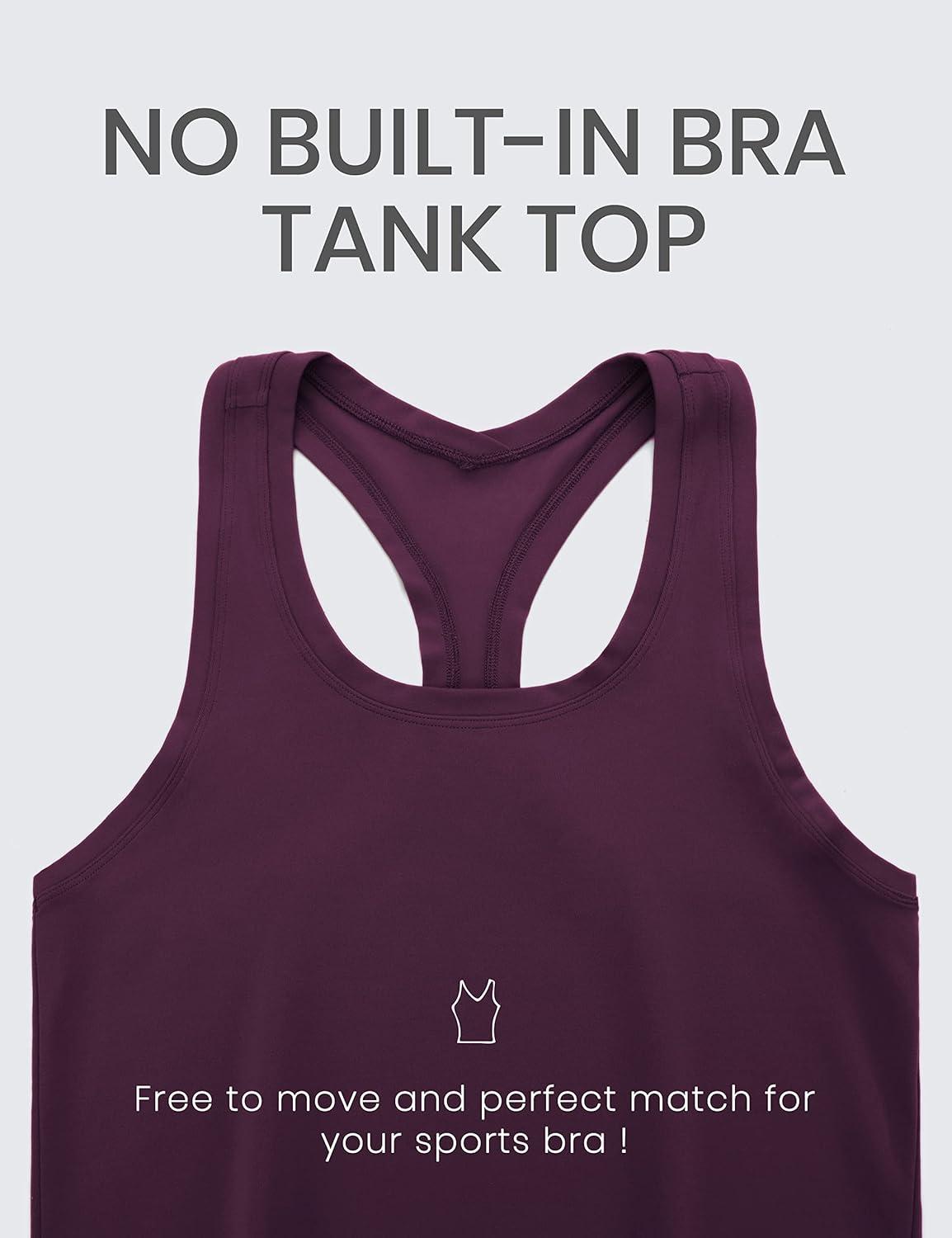 imageCRZ YOGA Butterluxe Racerback Workout Tank Tops for Women Sleeveless Camisole Gym Athletic Yoga ShirtsDeep Purple