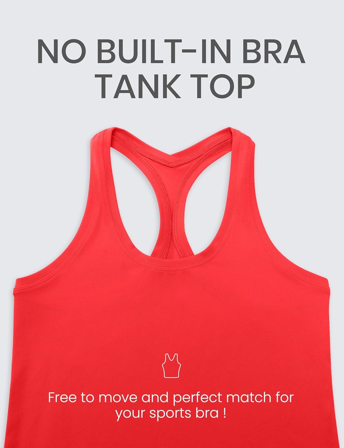 imageCRZ YOGA Butterluxe Racerback Workout Tank Tops for Women Sleeveless Camisole Gym Athletic Yoga ShirtsDeep Red