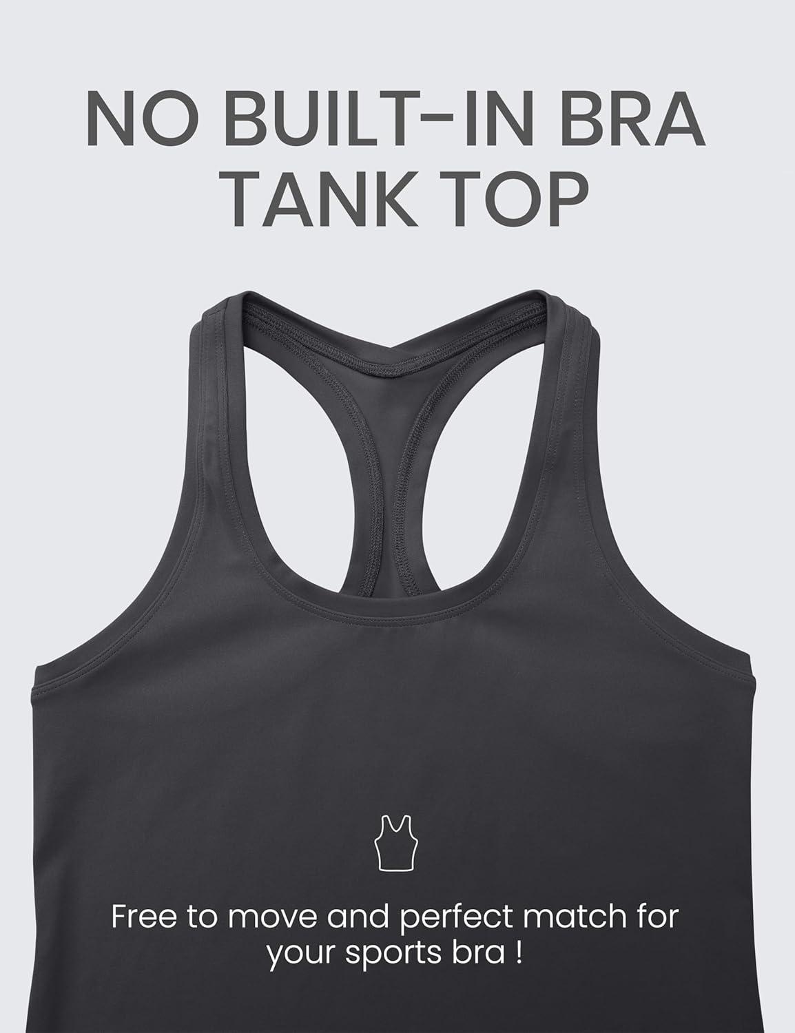 imageCRZ YOGA Butterluxe Racerback Workout Tank Tops for Women Sleeveless Camisole Gym Athletic Yoga ShirtsMysterious Grey