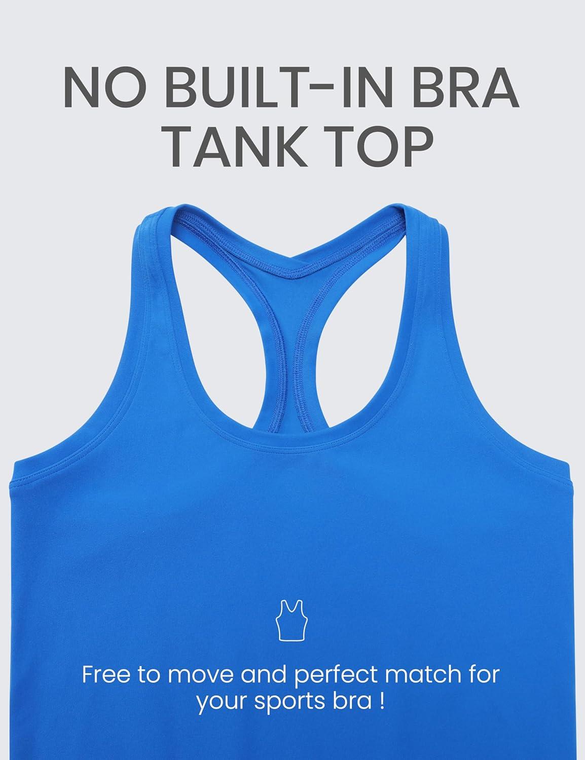 imageCRZ YOGA Butterluxe Racerback Workout Tank Tops for Women Sleeveless Camisole Gym Athletic Yoga ShirtsSparkle Blue