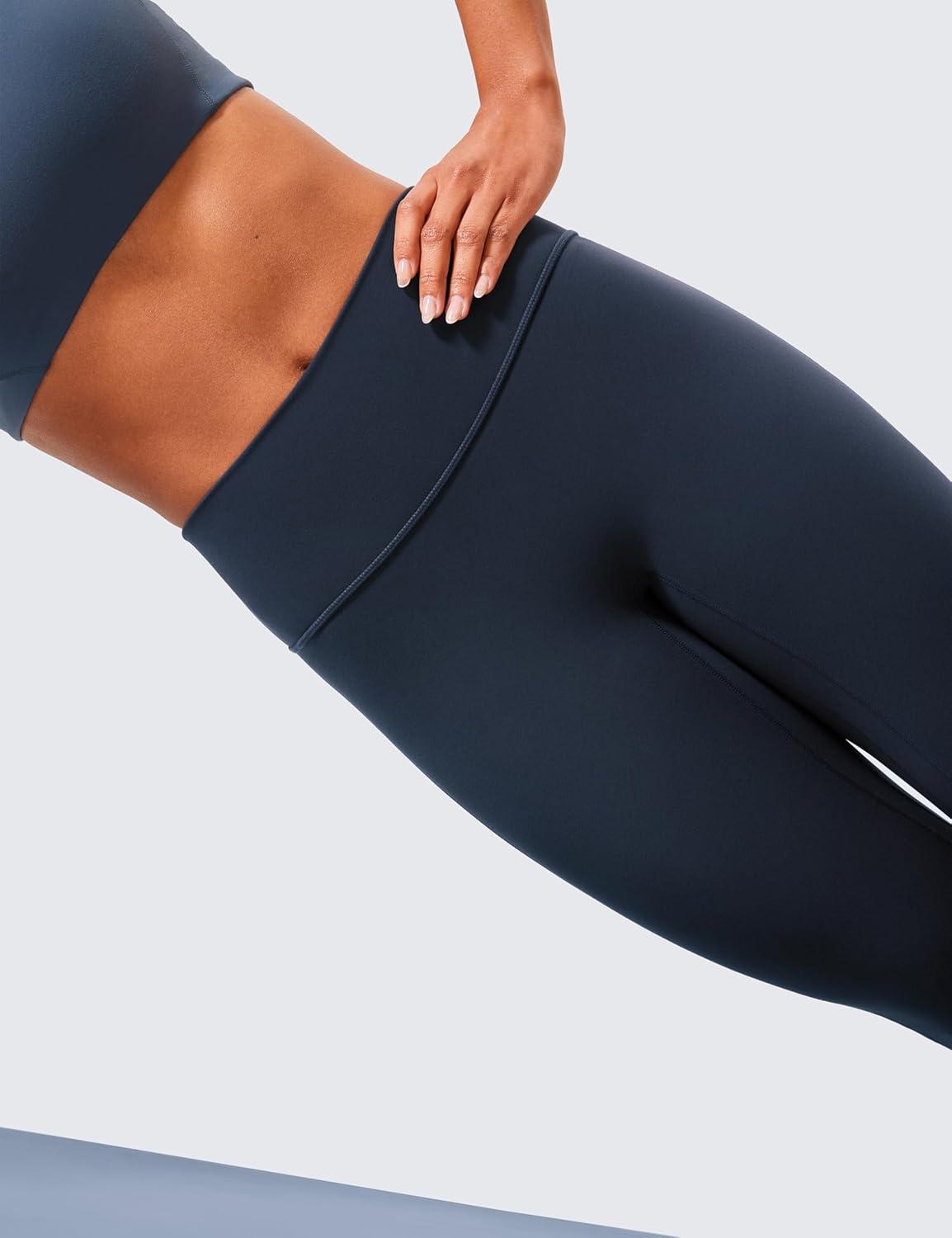 imageCRZ YOGA Womens Butterlift Hidden Scrunch Butt Flare Leggings 31quot  No Front Seam High Waist Bootcut Yoga Pants Booty CasualTwilight Blue