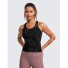 imageCRZ YOGA Butterluxe Racerback Workout Tank Tops for Women Sleeveless Camisole Gym Athletic Yoga ShirtsBlack Tie Dye Flowers