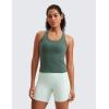 imageCRZ YOGA Butterluxe Racerback Workout Tank Tops for Women Sleeveless Camisole Gym Athletic Yoga ShirtsDark Forest Green