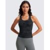 imageCRZ YOGA Butterluxe Racerback Workout Tank Tops for Women Sleeveless Camisole Gym Athletic Yoga ShirtsDark Grey Camouflage 2