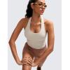 imageCRZ YOGA Butterluxe Racerback Workout Tank Tops for Women Sleeveless Camisole Gym Athletic Yoga ShirtsMojave Tan
