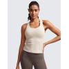 imageCRZ YOGA Butterluxe Racerback Workout Tank Tops for Women Sleeveless Camisole Gym Athletic Yoga ShirtsMojave Tan