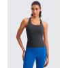 imageCRZ YOGA Butterluxe Racerback Workout Tank Tops for Women Sleeveless Camisole Gym Athletic Yoga ShirtsMysterious Grey