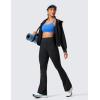 imageCRZ YOGA Womens Butterlift Hidden Scrunch Butt Flare Leggings 31quot  No Front Seam High Waist Bootcut Yoga Pants Booty CasualBlack